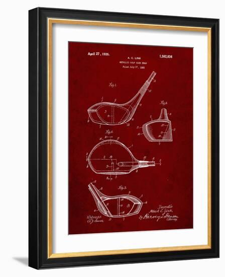 PP9 Burgundy-Borders Cole-Framed Giclee Print