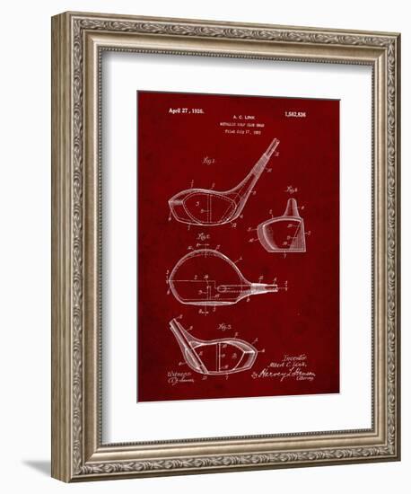 PP9 Burgundy-Borders Cole-Framed Giclee Print