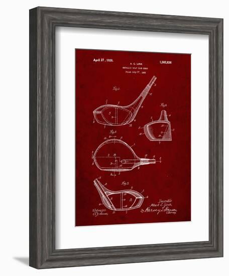 PP9 Burgundy-Borders Cole-Framed Giclee Print