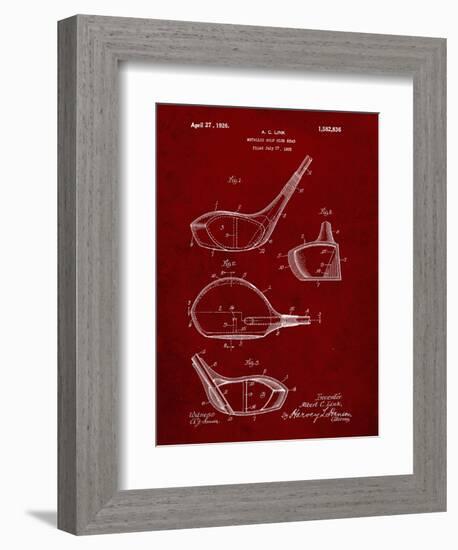 PP9 Burgundy-Borders Cole-Framed Giclee Print