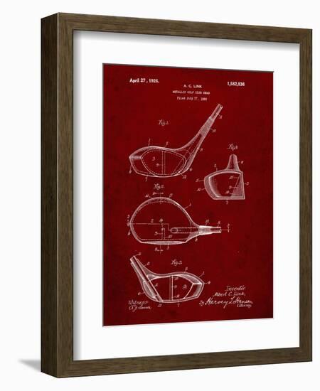 PP9 Burgundy-Borders Cole-Framed Giclee Print