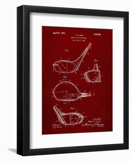 PP9 Burgundy-Borders Cole-Framed Giclee Print