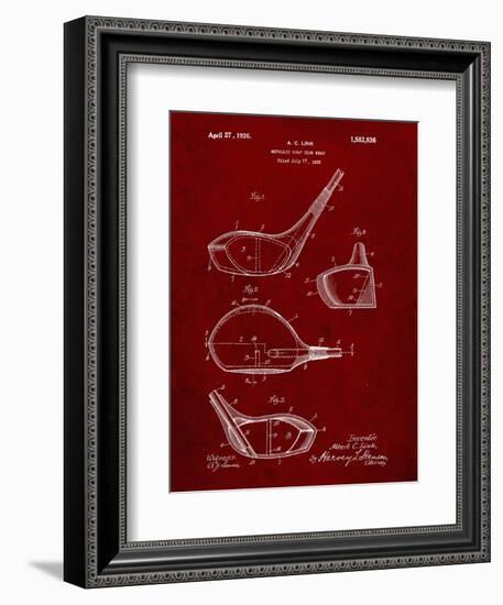 PP9 Burgundy-Borders Cole-Framed Giclee Print