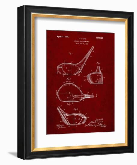 PP9 Burgundy-Borders Cole-Framed Giclee Print