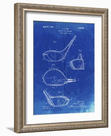 PP9 Faded Blueprint-Borders Cole-Framed Giclee Print