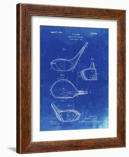 PP9 Faded Blueprint-Borders Cole-Framed Giclee Print