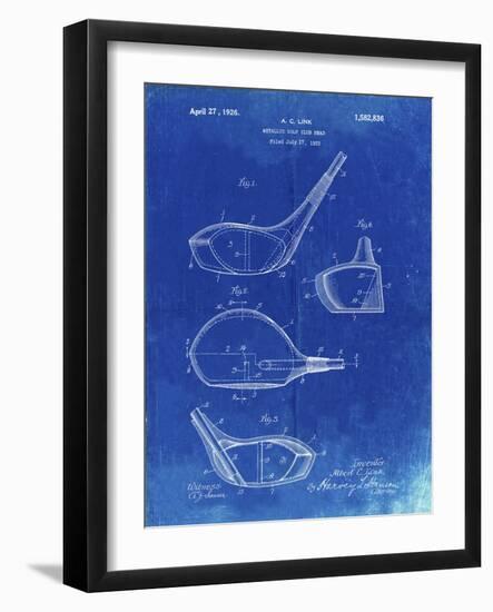 PP9 Faded Blueprint-Borders Cole-Framed Giclee Print