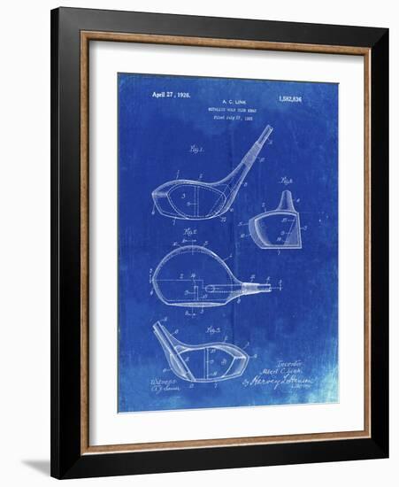 PP9 Faded Blueprint-Borders Cole-Framed Giclee Print