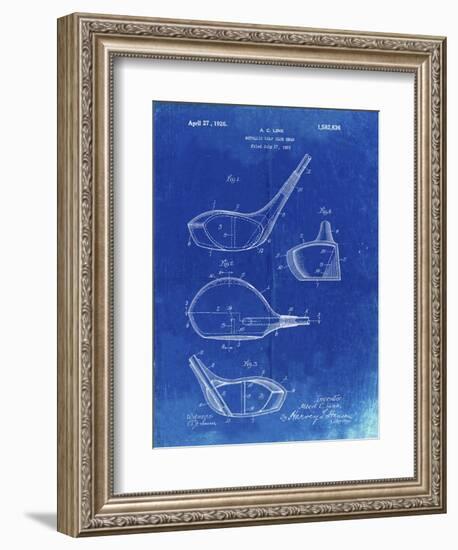 PP9 Faded Blueprint-Borders Cole-Framed Giclee Print