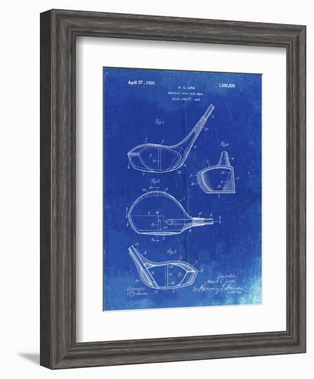 PP9 Faded Blueprint-Borders Cole-Framed Giclee Print