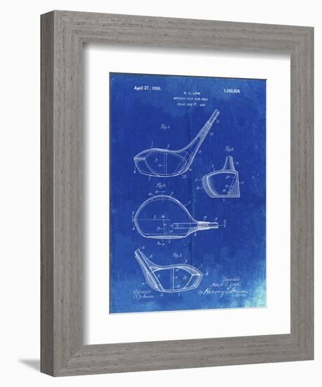 PP9 Faded Blueprint-Borders Cole-Framed Giclee Print