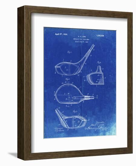 PP9 Faded Blueprint-Borders Cole-Framed Giclee Print