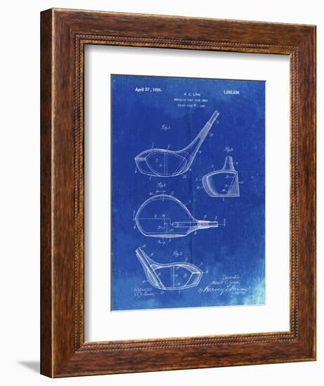 PP9 Faded Blueprint-Borders Cole-Framed Giclee Print