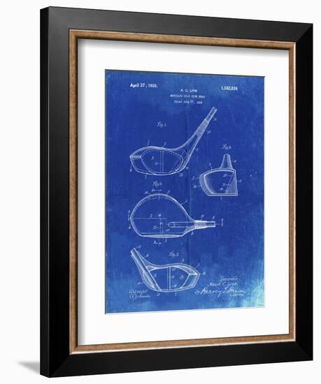 PP9 Faded Blueprint-Borders Cole-Framed Giclee Print