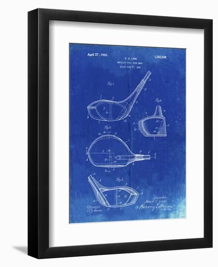 PP9 Faded Blueprint-Borders Cole-Framed Giclee Print