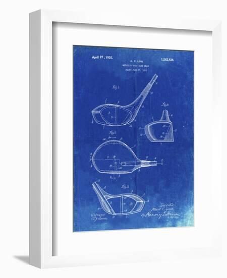 PP9 Faded Blueprint-Borders Cole-Framed Giclee Print