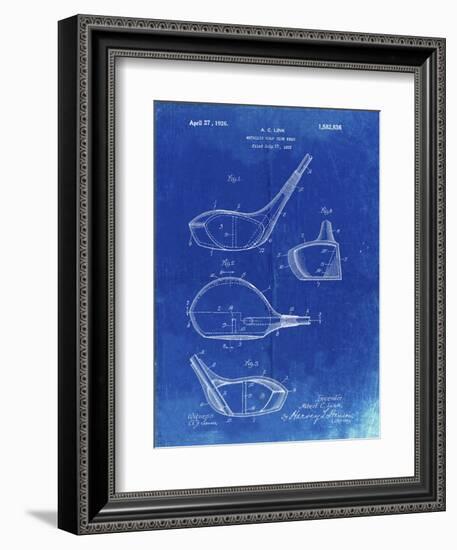 PP9 Faded Blueprint-Borders Cole-Framed Giclee Print