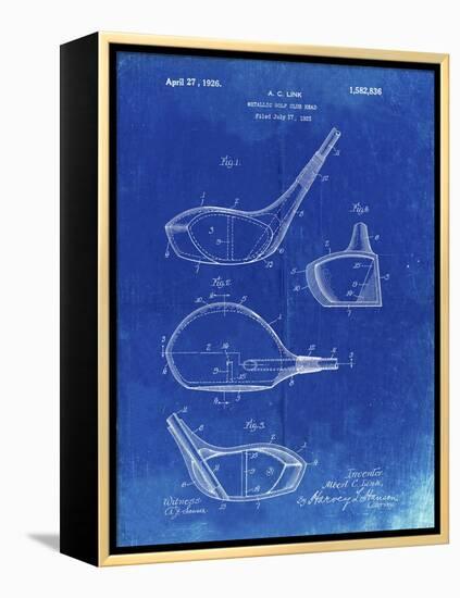 PP9 Faded Blueprint-Borders Cole-Framed Premier Image Canvas