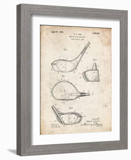 PP9 Vintage Parchment-Borders Cole-Framed Giclee Print