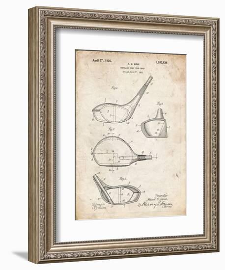 PP9 Vintage Parchment-Borders Cole-Framed Giclee Print