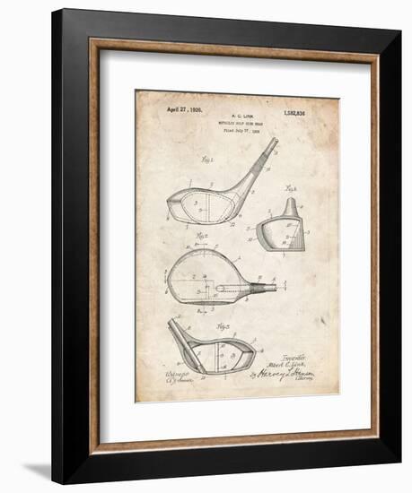 PP9 Vintage Parchment-Borders Cole-Framed Giclee Print