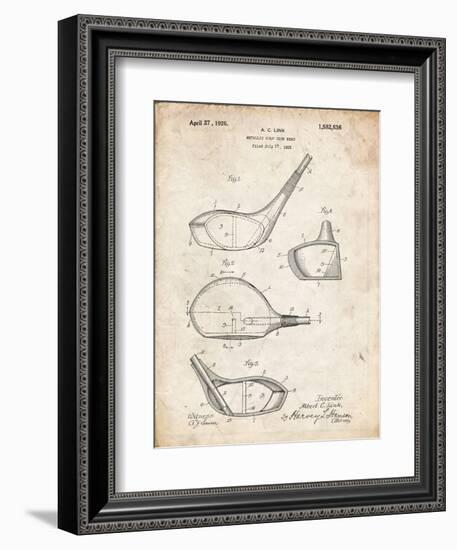 PP9 Vintage Parchment-Borders Cole-Framed Giclee Print