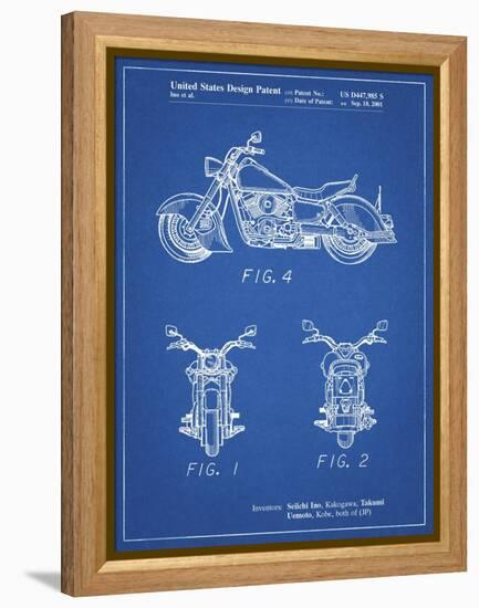 PP901-Blueprint Kawasaki Motorcycle Patent Poster-Cole Borders-Framed Premier Image Canvas