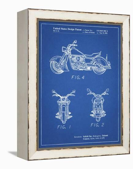 PP901-Blueprint Kawasaki Motorcycle Patent Poster-Cole Borders-Framed Premier Image Canvas