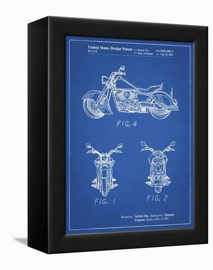 PP901-Blueprint Kawasaki Motorcycle Patent Poster-Cole Borders-Framed Premier Image Canvas