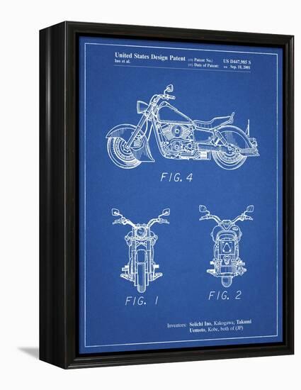 PP901-Blueprint Kawasaki Motorcycle Patent Poster-Cole Borders-Framed Premier Image Canvas