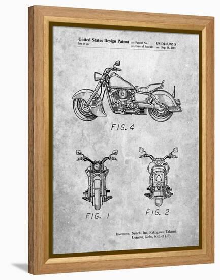 PP901-Slate Kawasaki Motorcycle Patent Poster-Cole Borders-Framed Premier Image Canvas