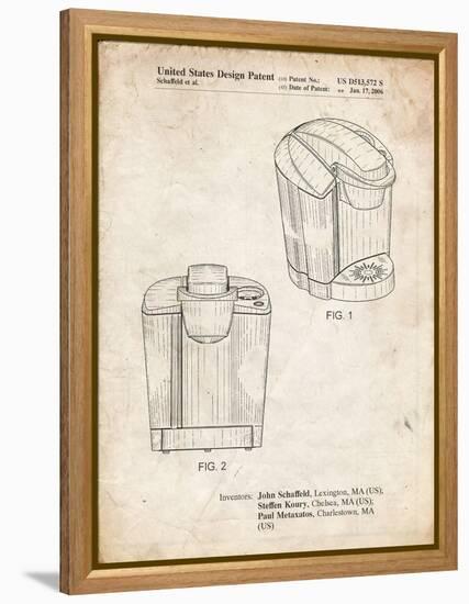 PP905-Vintage Parchment Keurig Coffee Brewer Patent Poster-Cole Borders-Framed Premier Image Canvas