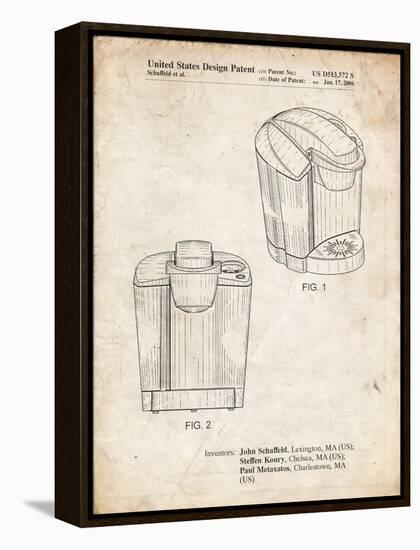 PP905-Vintage Parchment Keurig Coffee Brewer Patent Poster-Cole Borders-Framed Premier Image Canvas