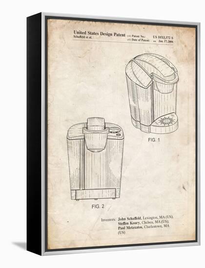 PP905-Vintage Parchment Keurig Coffee Brewer Patent Poster-Cole Borders-Framed Premier Image Canvas