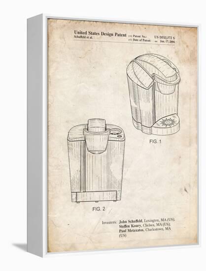 PP905-Vintage Parchment Keurig Coffee Brewer Patent Poster-Cole Borders-Framed Premier Image Canvas