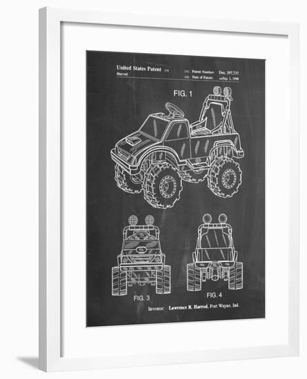 PP911-Chalkboard Kids Truck Poster-Cole Borders-Framed Giclee Print