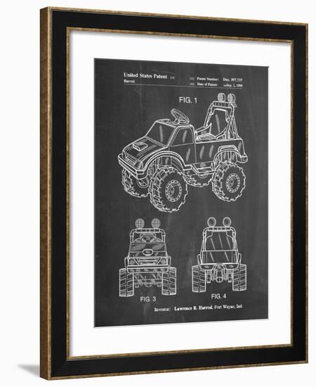 PP911-Chalkboard Kids Truck Poster-Cole Borders-Framed Giclee Print