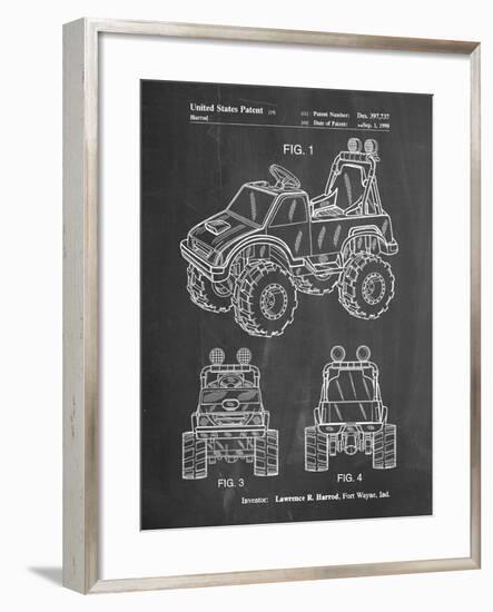 PP911-Chalkboard Kids Truck Poster-Cole Borders-Framed Giclee Print