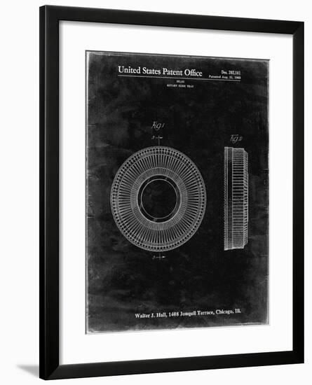 PP912-Black Grunge Kodak Carousel Patent Poster-Cole Borders-Framed Giclee Print