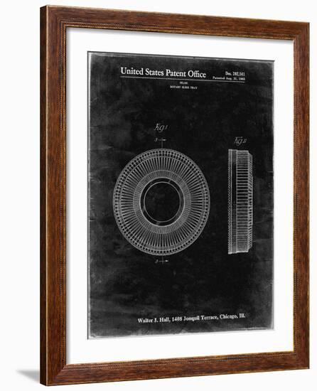 PP912-Black Grunge Kodak Carousel Patent Poster-Cole Borders-Framed Giclee Print