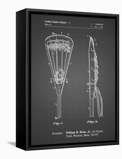 PP915-Black Grid Lacrosse Stick 1936 Patent Poster-Cole Borders-Framed Premier Image Canvas