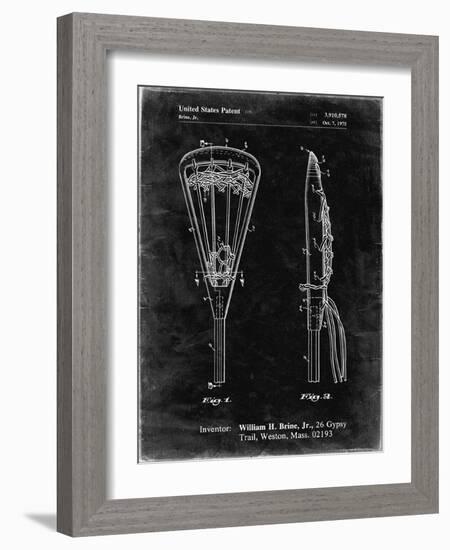 PP915-Black Grunge Lacrosse Stick 1936 Patent Poster-Cole Borders-Framed Giclee Print