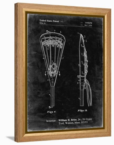 PP915-Black Grunge Lacrosse Stick 1936 Patent Poster-Cole Borders-Framed Premier Image Canvas
