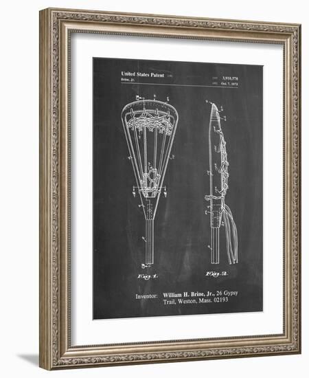 PP915-Chalkboard Lacrosse Stick 1936 Patent Poster-Cole Borders-Framed Giclee Print