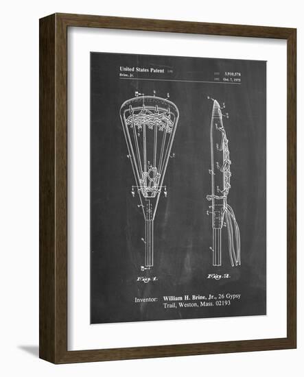 PP915-Chalkboard Lacrosse Stick 1936 Patent Poster-Cole Borders-Framed Giclee Print