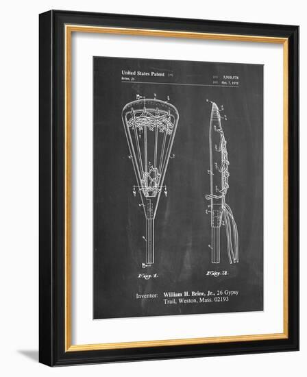 PP915-Chalkboard Lacrosse Stick 1936 Patent Poster-Cole Borders-Framed Giclee Print