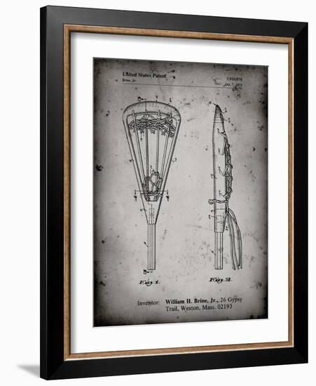 PP915-Faded Grey Lacrosse Stick 1936 Patent Poster-Cole Borders-Framed Giclee Print