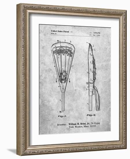 PP915-Slate Lacrosse Stick 1936 Patent Poster-Cole Borders-Framed Giclee Print