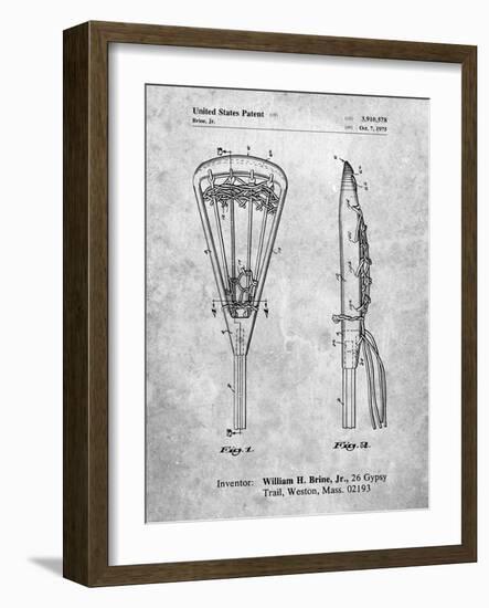 PP915-Slate Lacrosse Stick 1936 Patent Poster-Cole Borders-Framed Giclee Print