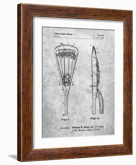 PP915-Slate Lacrosse Stick 1936 Patent Poster-Cole Borders-Framed Giclee Print
